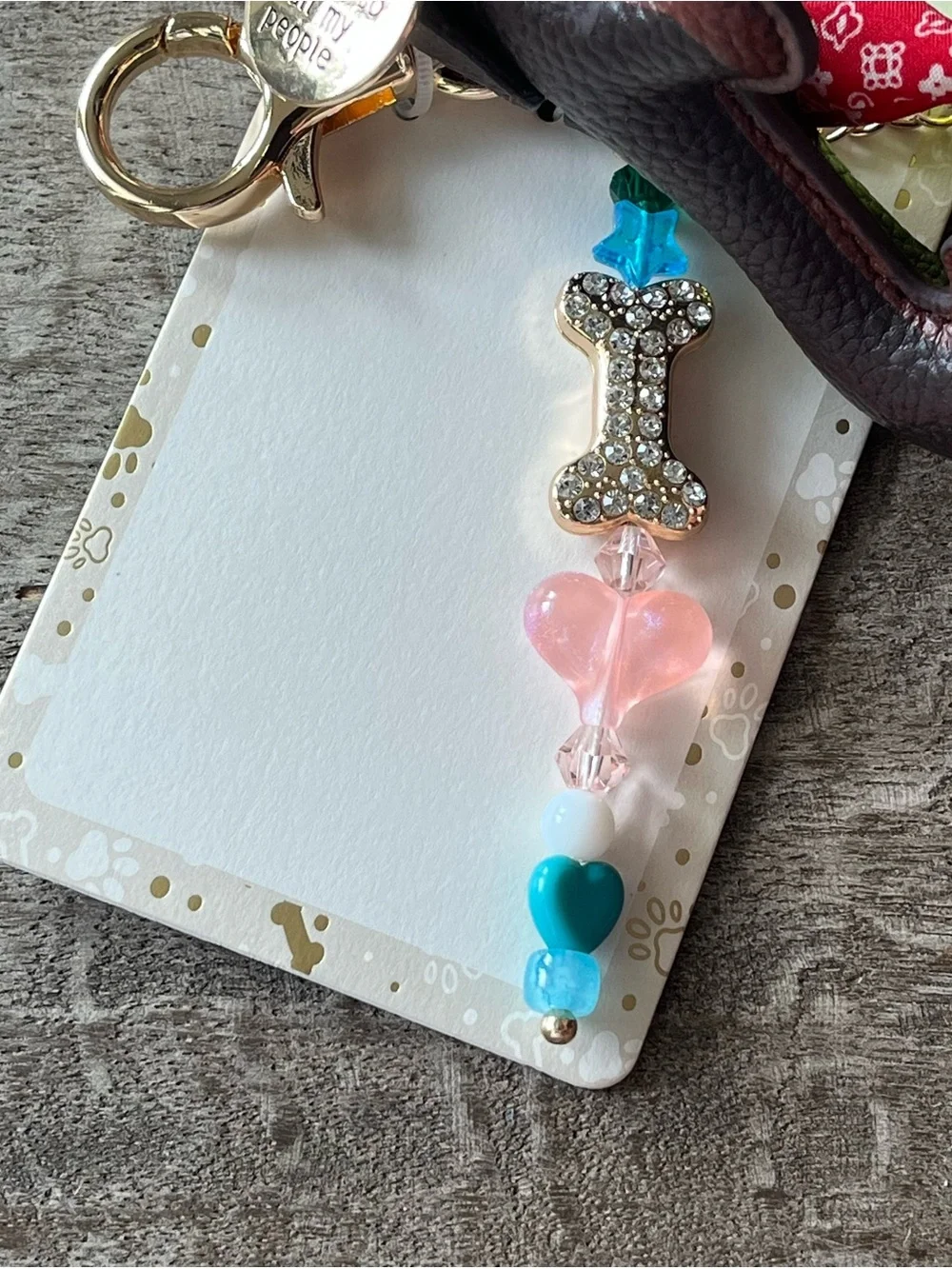 Piper K Brown Dachshund and Tennis Ball Bag Charm